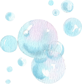 Watercolor Bubbles Illustration